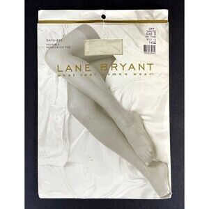 NEW Lane Bryant Off White Daysheer Size D Pantyhose Invisible Reinforced Toe